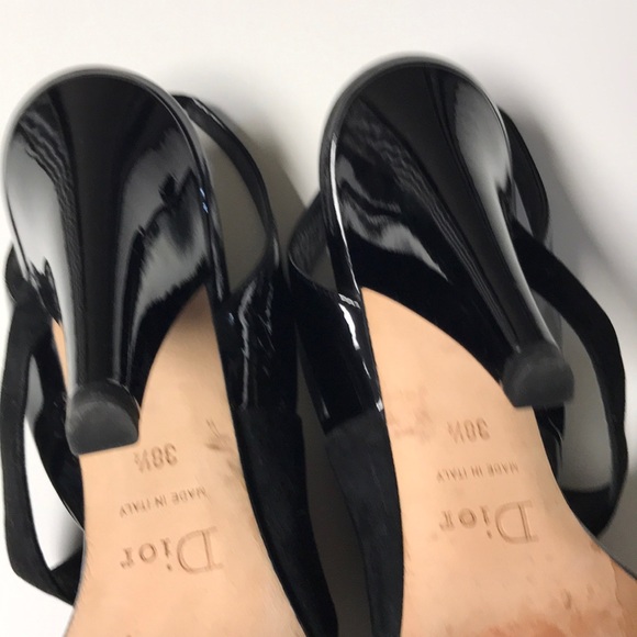 Christian Dior Black Slingback Sandals sz 8 1/2 - Picture 6 of 6